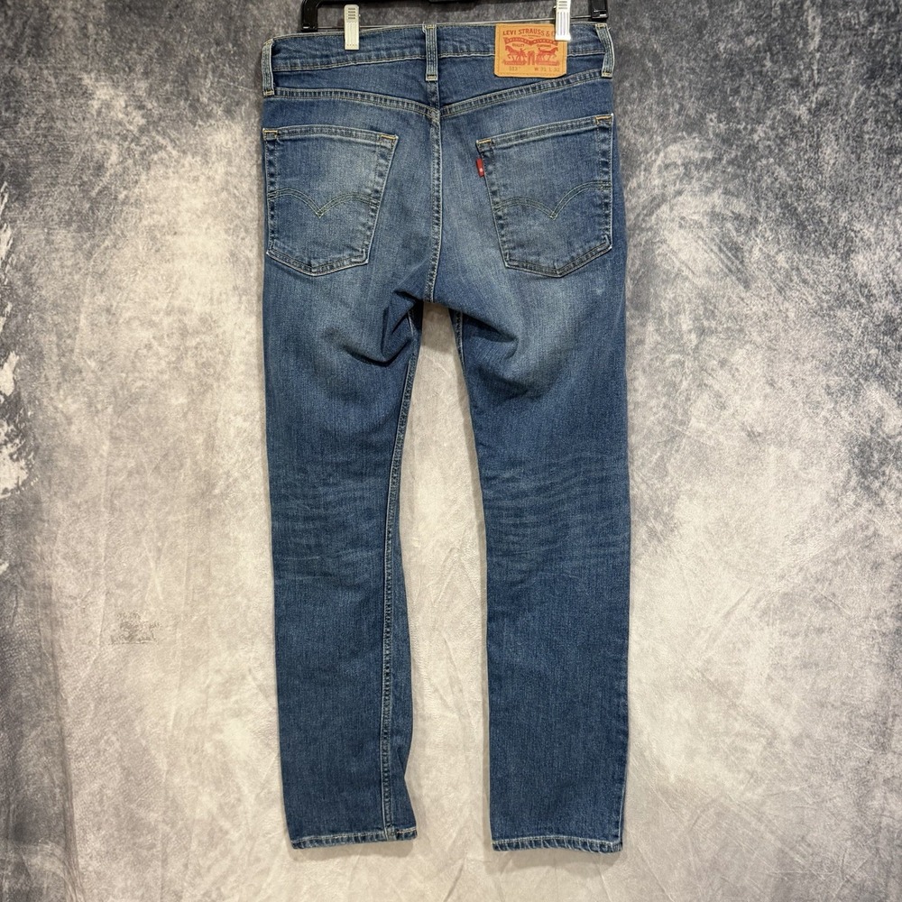 Levi’s Men’s 513 Slim Straight Jeans 31x32 Medium Wash Blue Stretch